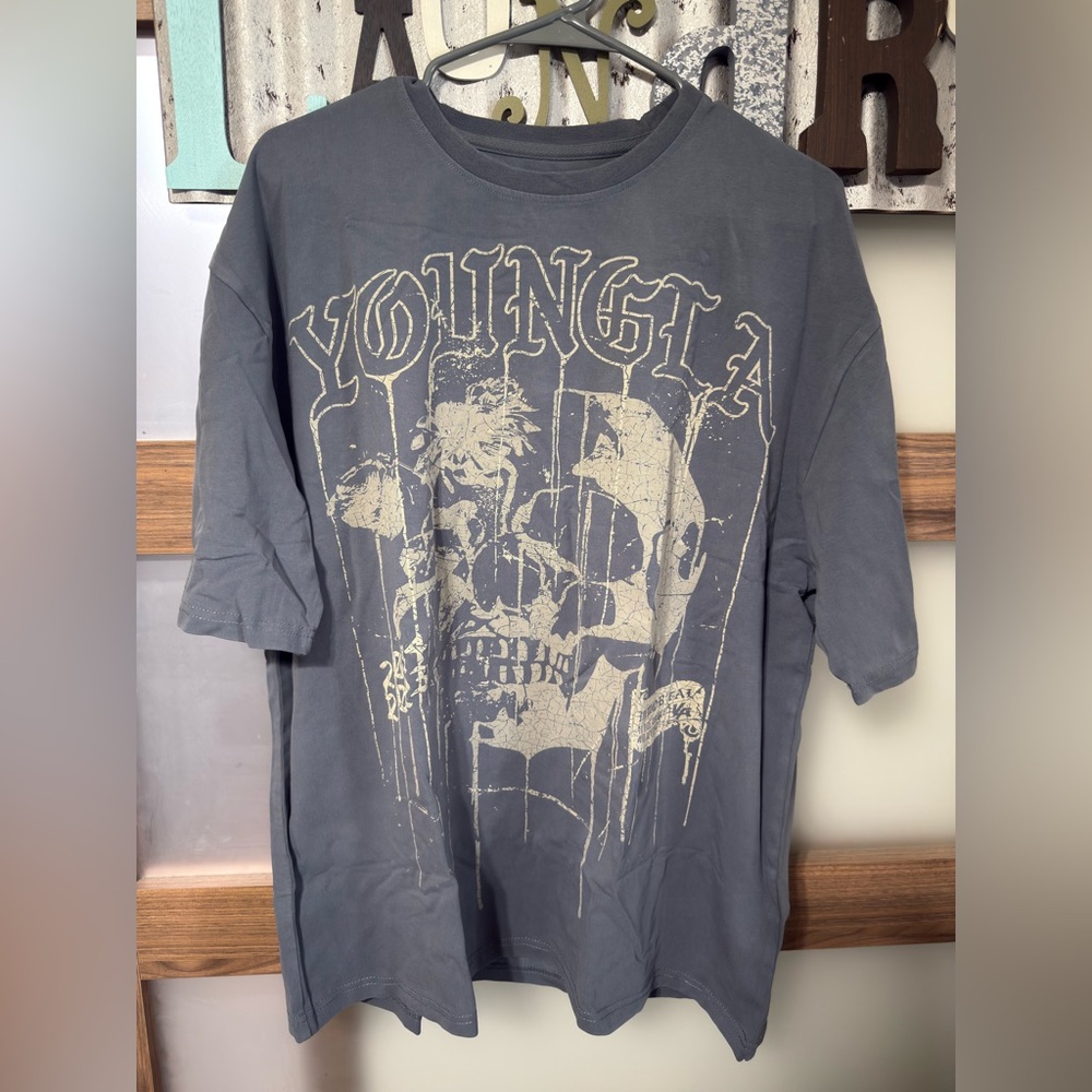 YoungLA Floral Skull T-Shirt